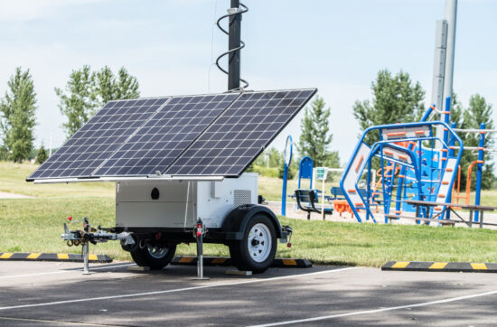 Mobile solar surveillance trailer